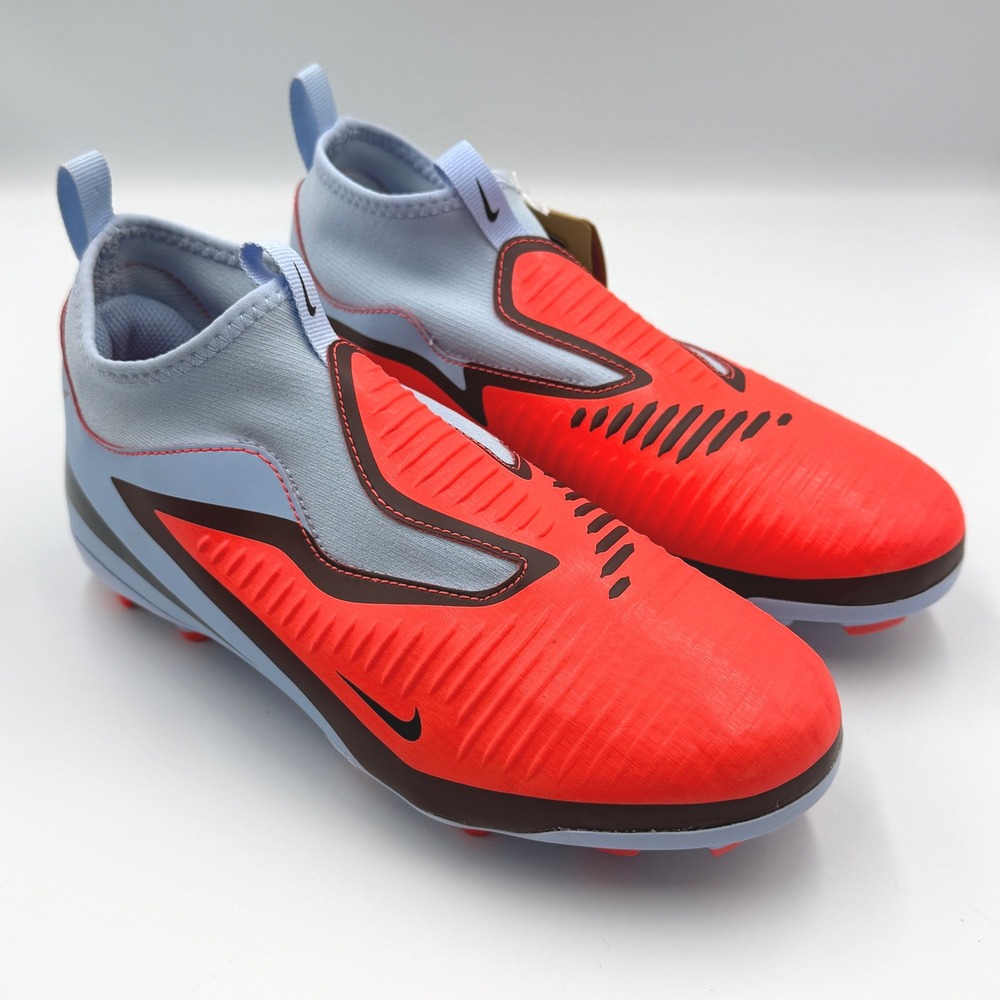 Nike Junior Phantom 6 High FG/MG Soccer Cleats 4Y Red/Blue HQ2042-400 NEW